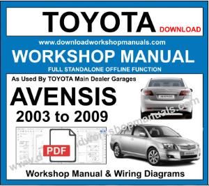 Toyota Avensis Workshop Service Repair Manual Download